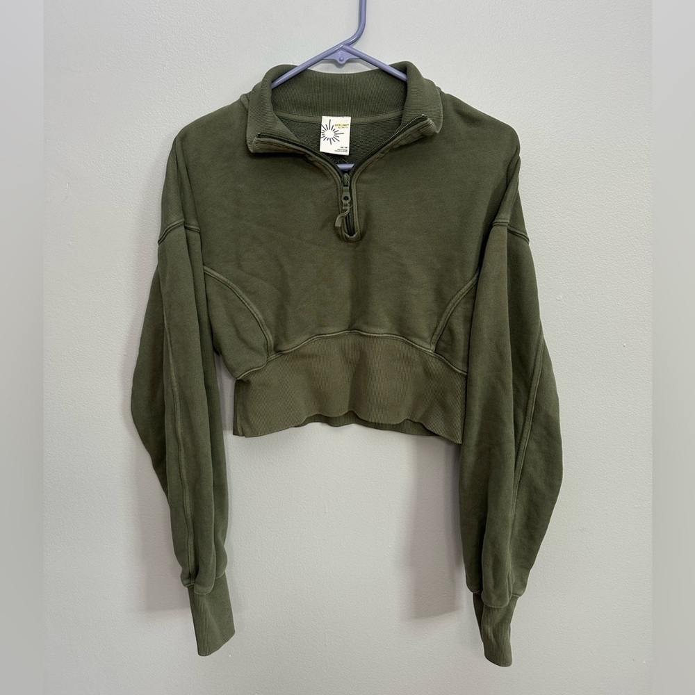 Aerie Quarter Zip Cropped
